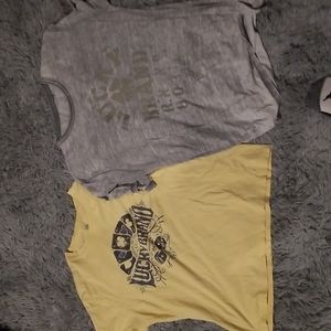 2 Lucky Brand Lg tshirts.